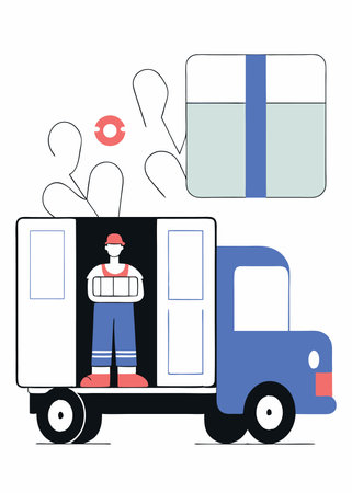 Delivery concept illustrationのイラスト素材