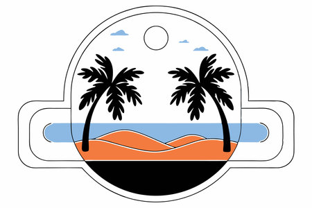 Vector illustration of Minimalist Saudi Arabia natureのイラスト素材