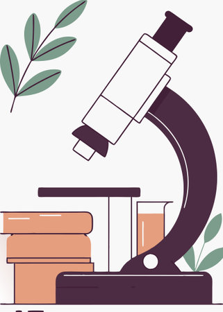 Microscope concept illustration art on white background