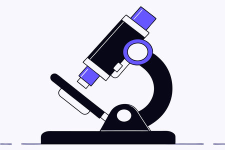 Microscope concept illustration art on white background