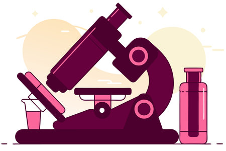 Microscope concept illustration art on white background