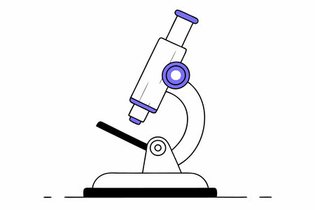 Microscope concept illustration art on white background