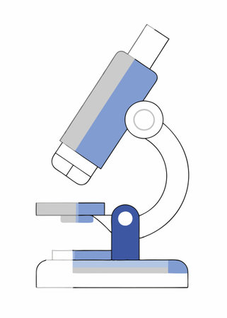 Microscope concept illustration art on white backgroundのイラスト素材