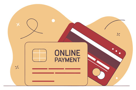 Credit card icon in flat style Online payment concept illustration vector art on white backgroundのイラスト素材