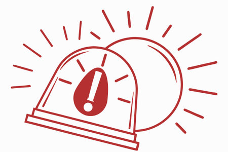 Emergency alarm icon in flat style Alert lamp concept illustration vector art on white background