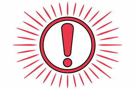 Exclamation mark icon in comic style Danger alarm concept illustration art on white backgroundのイラスト素材