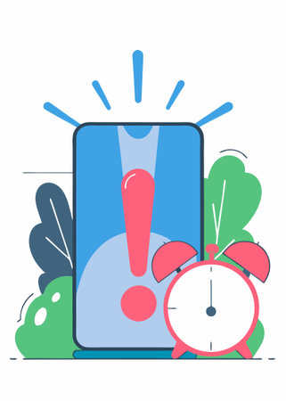 Exclamation mark icon in comic style Danger alarm concept illustration art on white backgroundのイラスト素材