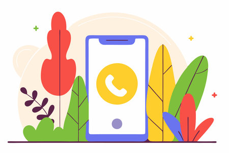 Phone flat Icon Sign Phone concept illustration vector art on white backgroundのイラスト素材