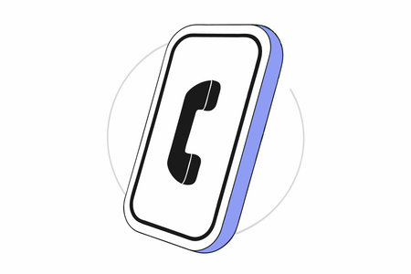Phone flat Icon Sign Phone concept illustration vector art on white backgroundのイラスト素材