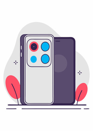 Phone flat Icon Sign Phone concept illustration vector art on white backgroundのイラスト素材