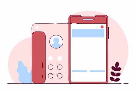 Phone flat Icon Sign Phone concept illustration vector art on white backgroundのイラスト素材