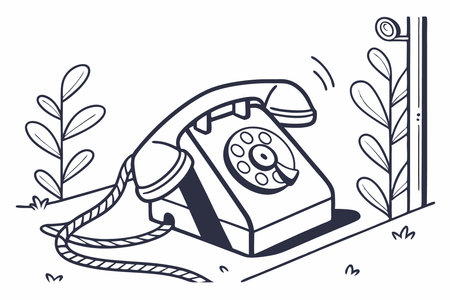 Phone flat Icon Sign Phone concept illustration vector art on white backgroundのイラスト素材