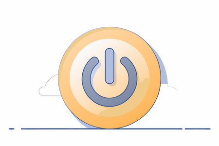 Power icon concept illustration vector art on white backgroundのイラスト素材