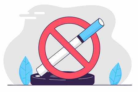 No smoking concept illustration vector art on white backgroundのイラスト素材