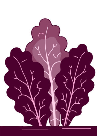 Kale watercolor paint concept illustration vector art on white backgroundのイラスト素材