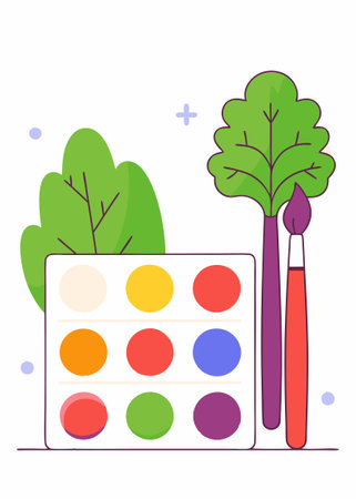 Kale watercolor paint concept illustration vector art on white backgroundのイラスト素材
