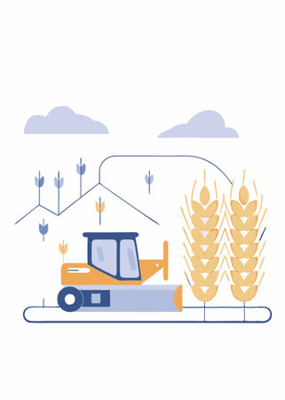 The agriculture company logo for the modern farm industry concept illustration vector art on white backgroundのイラスト素材