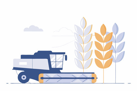 The agriculture company logo for the modern farm industry concept illustration vector art on white backgroundのイラスト素材