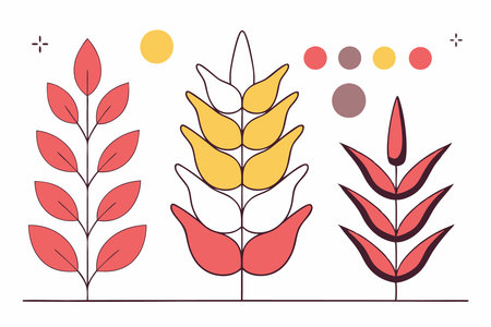 Heliconia flower watercolor paint collection concept illustration vector art on white backgroundのイラスト素材