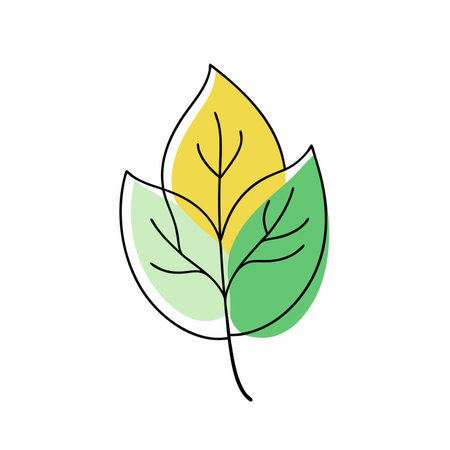 Minimalist Leaf on white backgroundのイラスト素材