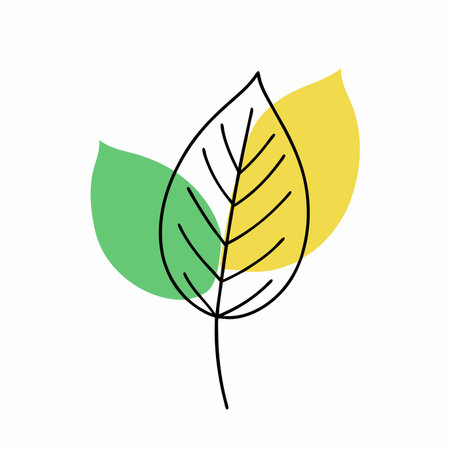 Minimalist Leaf on white background