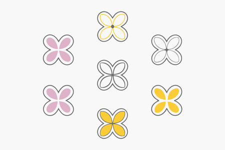 Butterfly collection on white backgroundのイラスト素材