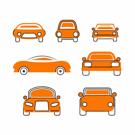 Cars icon collection on white backgroundのイラスト素材