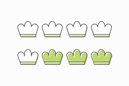 Crown icons set on white backgroundのイラスト素材