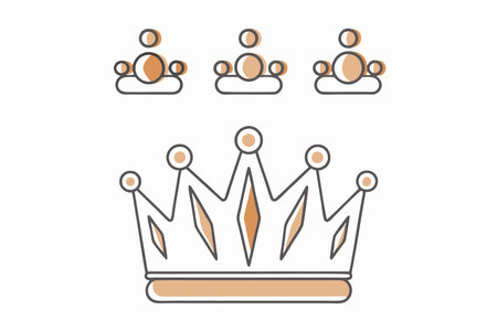 Crown illustration on white backgroundのイラスト素材