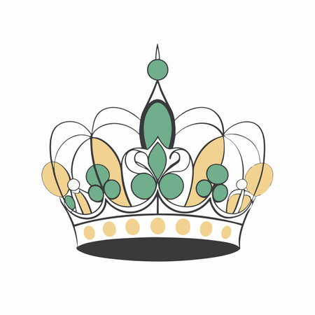Crown illustration on white backgroundのイラスト素材