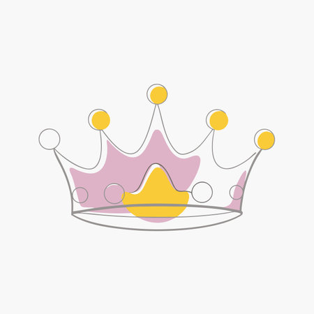 Crown illustration on white backgroundのイラスト素材