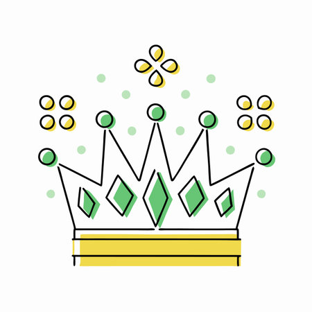 Crown illustration on white backgroundのイラスト素材
