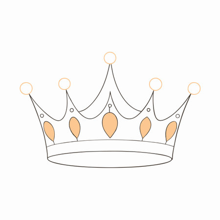 Crown illustration on white backgroundのイラスト素材
