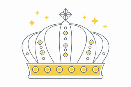 Crown illustration on white backgroundのイラスト素材