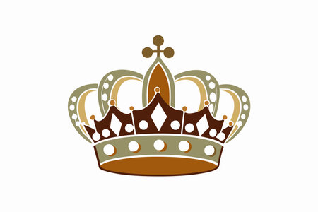 Crown illustration on white backgroundのイラスト素材