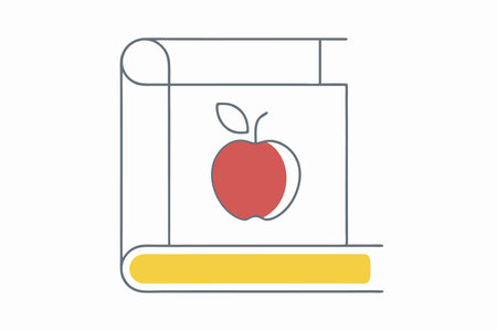 Minimalist apple on white backgroundのイラスト素材