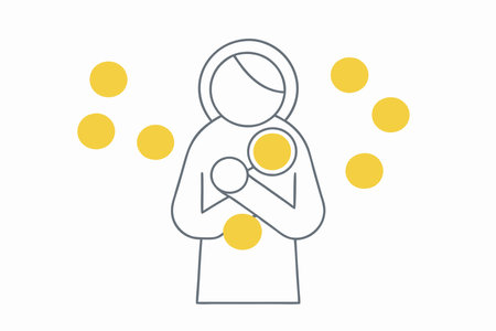 Minimalist mother illustration on white backgroundのイラスト素材