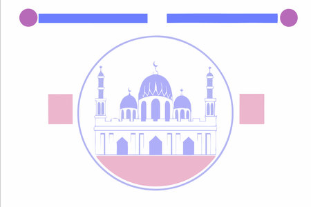 Mosque illustration on white backgroundのイラスト素材