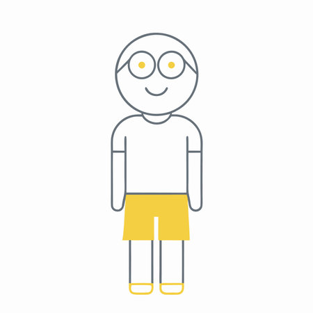 People avatar in doodle style on white background