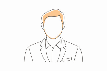 People avatar in doodle style on white backgroundのイラスト素材