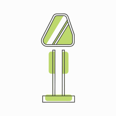 Minimalist Road sign on white backgroundのイラスト素材