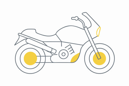 Minimalist Super bike on white backgroundのイラスト素材