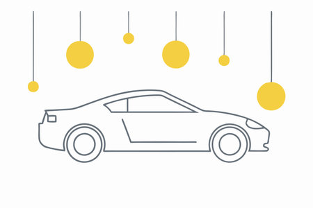 Minimalist Super car on white backgroundのイラスト素材