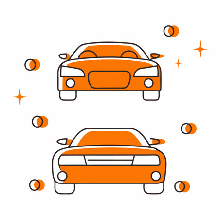 Minimalist Super car on white backgroundのイラスト素材