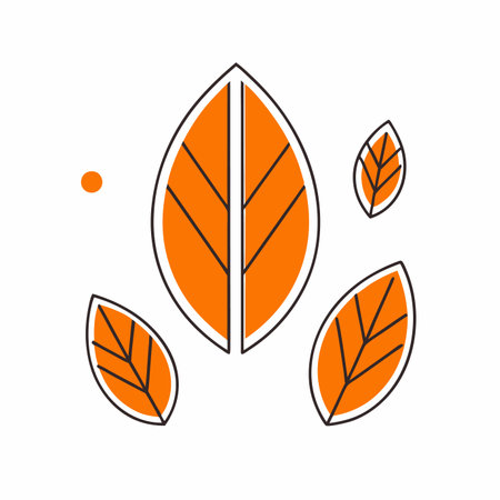 Minimalist leaf illustration on white background