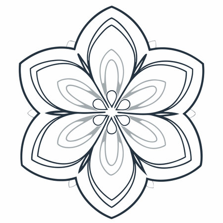 Minimalist Bougainvillea on white backgroundのイラスト素材