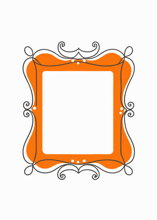 Minimalist Classic frame on white backgroundのイラスト素材