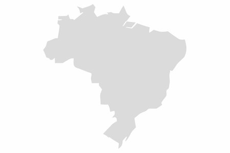 Brazil map on white backgroundのイラスト素材