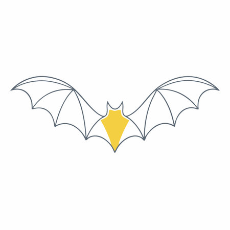Minimalist Dracula's wings on white backgroundのイラスト素材