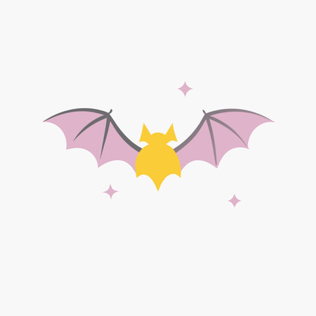 Minimalist Dracula's wings on white background